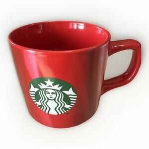Starbucks 2022 Coffee Mug Red Paint Lines 14 oz.